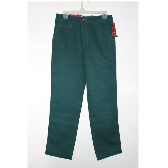 Men's Merona The Tailored Collection Flat Front Khaki - Country Clover, 30x30 - Picture 1 of 2